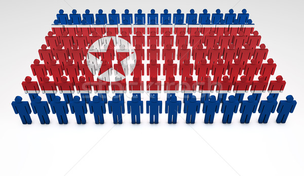 North Korea Flag Parade Stock photo © NiroDesign