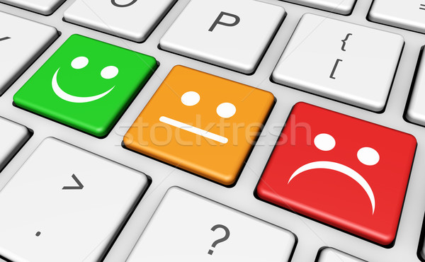 Afaceri calitate client feedback-ul tastatură serviciu Imagine de stoc © NiroDesign
