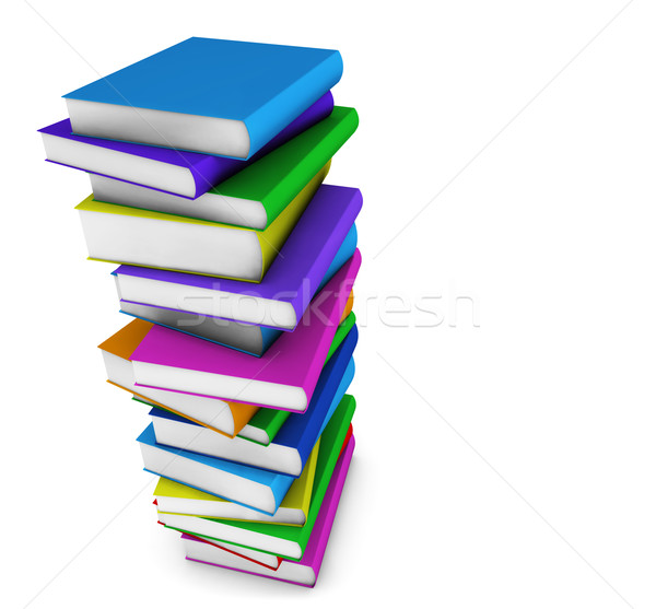 Boglya könyvek iskola főiskola oktatás színes Stock fotó © NiroDesign