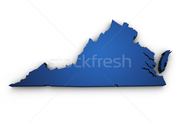 Map Of Virginia 3d Shape Stock photo © NiroDesign