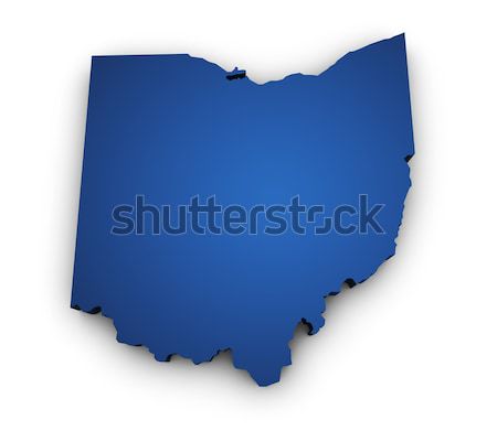 Map Of Indiana State 3d Shape Stock photo © NiroDesign