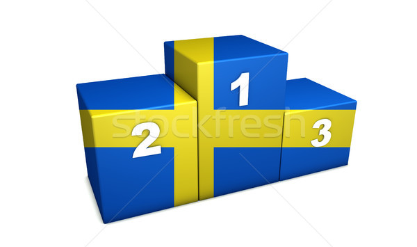 Swedish Flag Podium Stock photo © NiroDesign