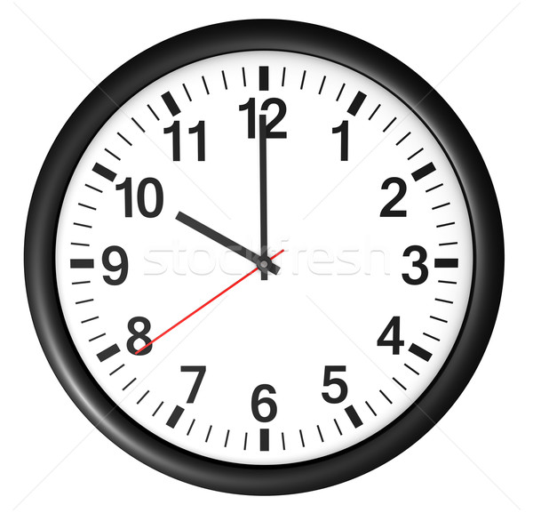 Bureau horloge icône temps symbole mur Photo stock © NiroDesign