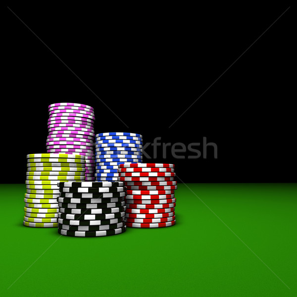 Poker Casino Chips Stacks Stock photo © NiroDesign
