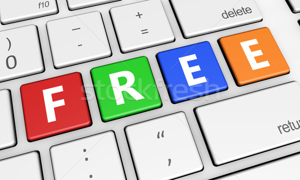 Free Sign On Keyboard Stock photo © NiroDesign
