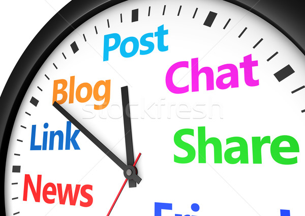 Social Media Networking Time Management Stock photo © NiroDesign