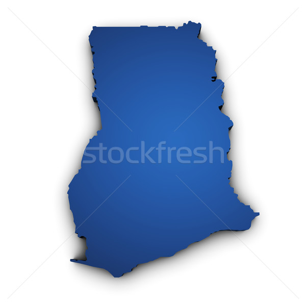 Map Of Ghana 3d Shape Stock photo © NiroDesign