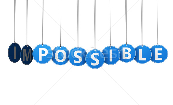 Unmöglich möglich positive Denken Business Text Stock foto © NiroDesign