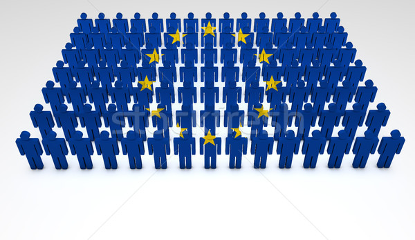 европейский Союза парад Евросоюз 3d люди Top Сток-фото © NiroDesign