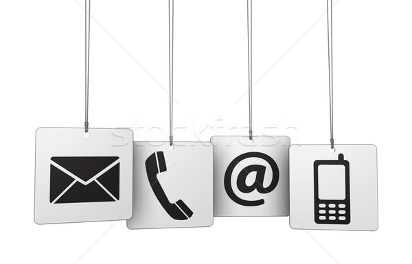 Web Contact Us Icons Tags Stock photo © NiroDesign