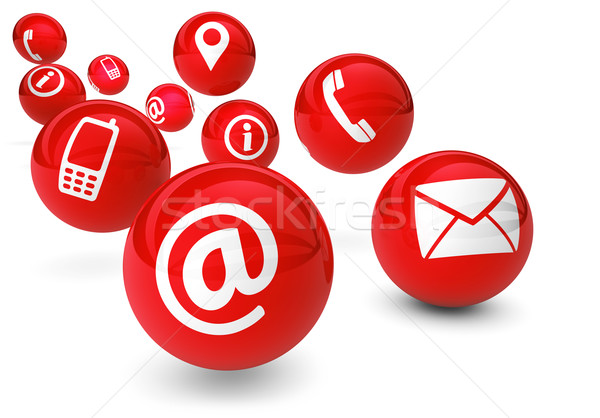 Contact Us Icons Web Concept Stock photo © NiroDesign