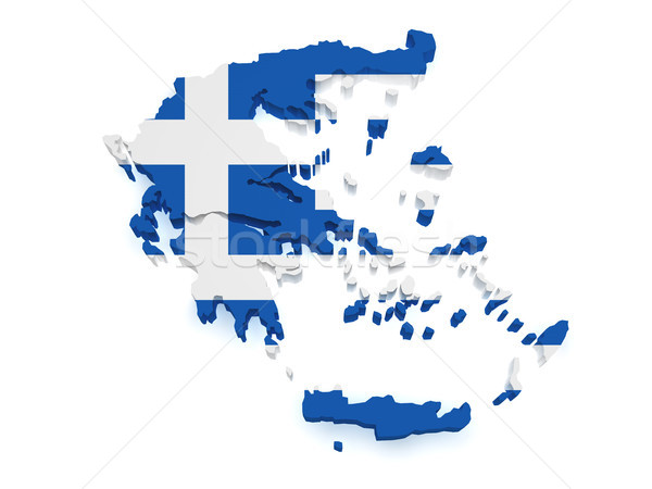 Greece Map 3d Shape Stock photo © NiroDesign