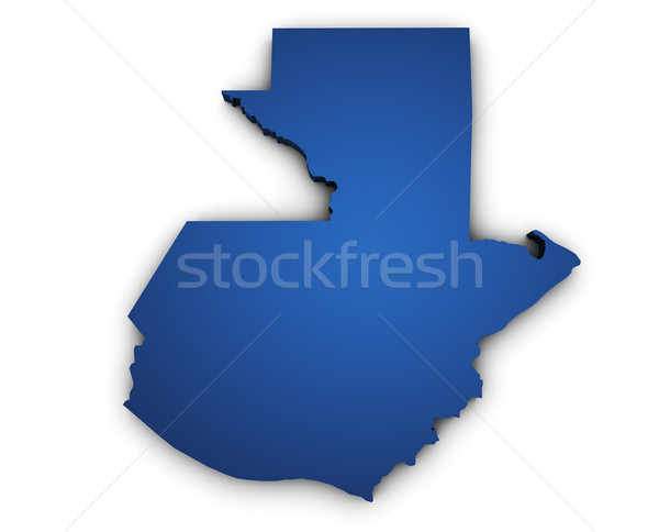 Térkép Guatemala 3D forma színes kék Stock fotó © NiroDesign