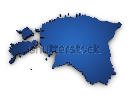 Mapa Geórgia 3D forma azul Foto stock © NiroDesign