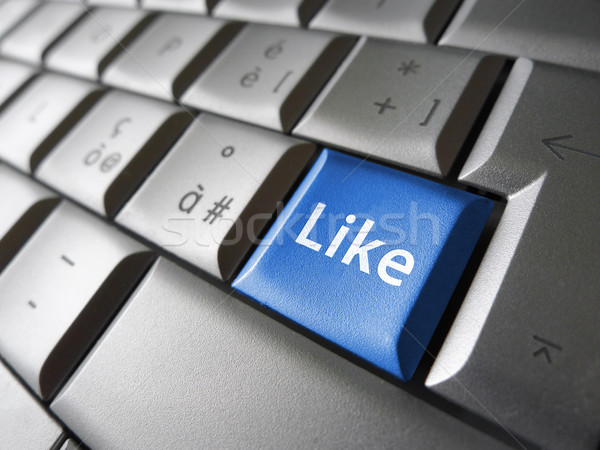 Como web red social facebook clave ordenador Foto stock © NiroDesign