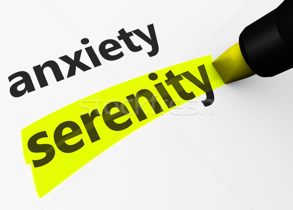 Anxiety Vs Serenity Sign Stock photo © NiroDesign