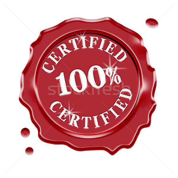 сертифицированный качество гарантировать гарантия красный воск Сток-фото © NiroDesign