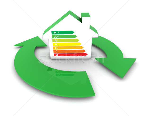 Domu efektywności energetycznej europejski Unii energii Zdjęcia stock © NiroDesign