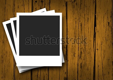 Klasszikus fényképkeret fa fotó keret árnyék Stock fotó © NiroDesign