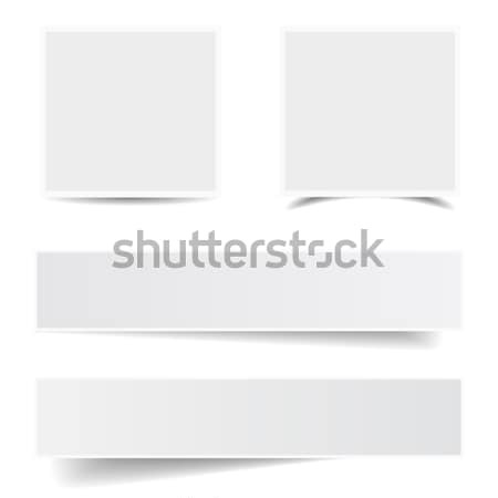 Papier cadre ombre ensemble papier vierge cadres [[stock_photo]] © NiroDesign