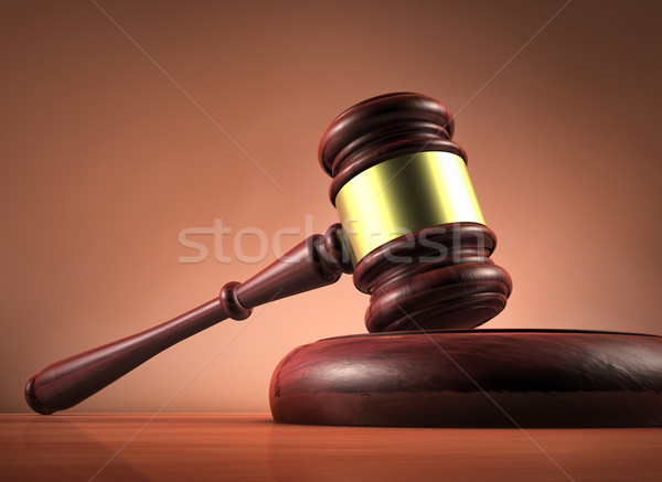 Foto stock: Juez · justicia · martillo · símbolo · ley · abogado