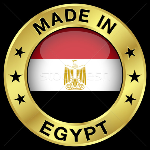 Egipt odznakę złota ikona centralny Zdjęcia stock © NiroDesign