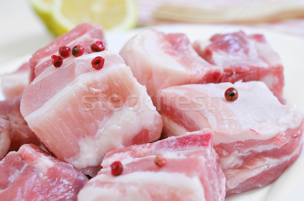 diced raw pork chops Stock photo © nito