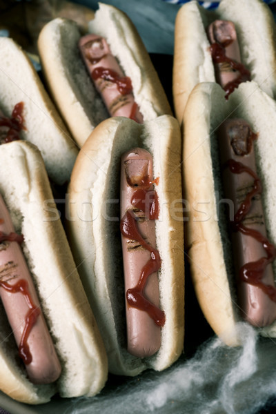 scary finger-shaped hotdogs Stock photo © nito