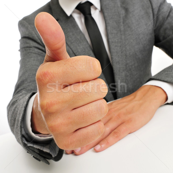 man in suit giving a thumbs up signal Stock photo © nito