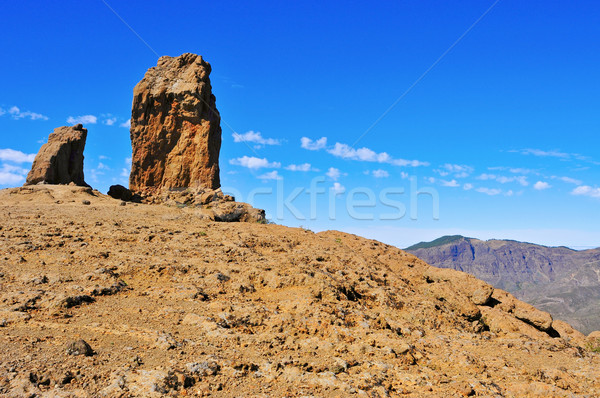 Roque Nublo monolith in Gran Canaria, Spain Stock photo © nito