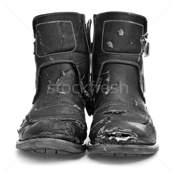 Stock photo: worn and torn boots