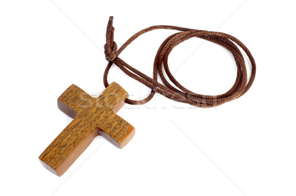 Stock photo: wooden Christian cross