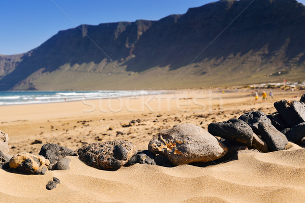 Tengerpart Kanári-szigetek Spanyolország kilátás víz természet Stock fotó © nito