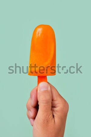 man with a homemade ice pop in his hand Stock photo © nito