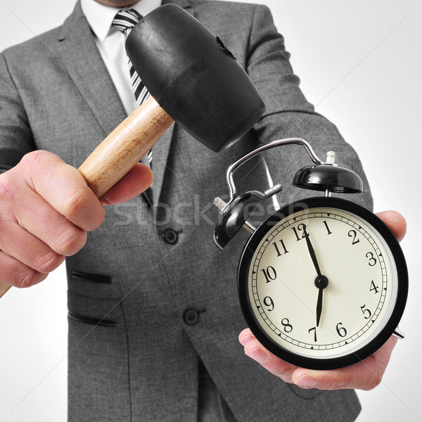 broking an alarm clock Stock photo © nito