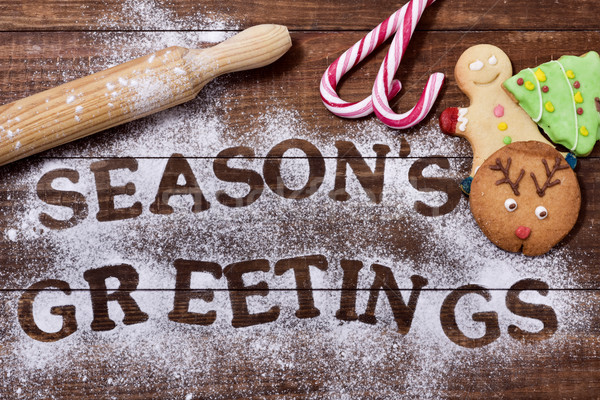 Рождества Cookies текста выстрел Сток-фото © nito