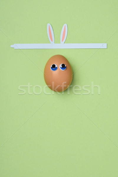 Húsvéti tojás nyuszi barna tojás pár szemek Stock fotó © nito