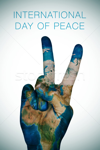 international day of peace (Earth map furnished by NASA) Stock photo © nito