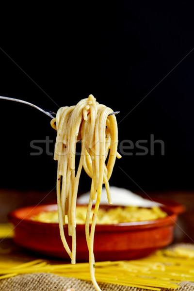 spaghetti alla carbonara Stock photo © nito