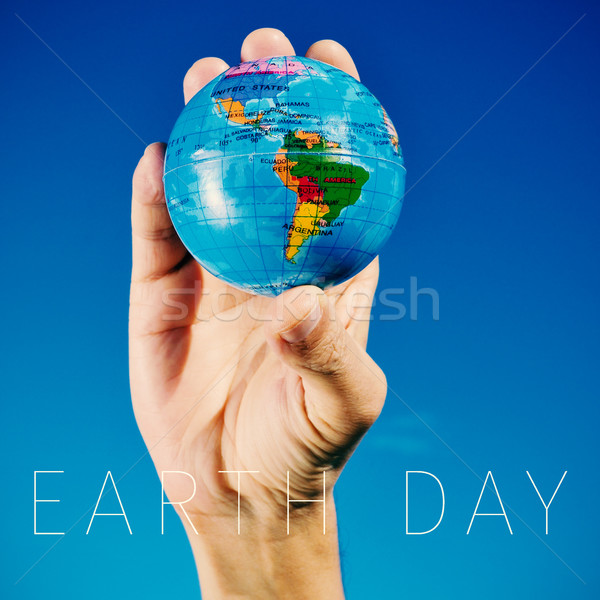 world globe and text earth day Stock photo © nito