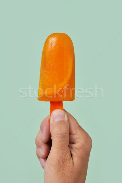 man with a homemade ice pop in his hand Stock photo © nito