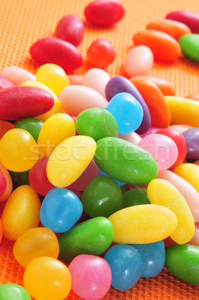 Jelly beans différent couleurs orange alimentaire [[stock_photo]] © nito