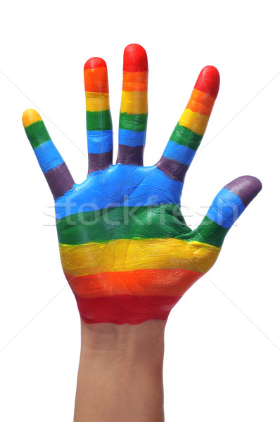 ゲイ 手 誰か 手のひら 描いた ストックフォト © nito