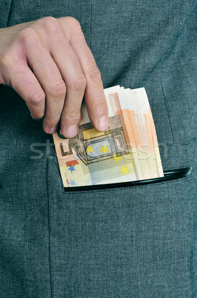 euro bills in the pocket Stock photo © nito