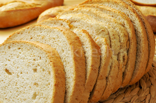 slices of pan de payes, a round bread typical of Catalonia, Spai Stock photo © nito