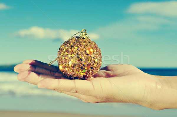 christmas on the beach, with a filter effect Stock photo © nito