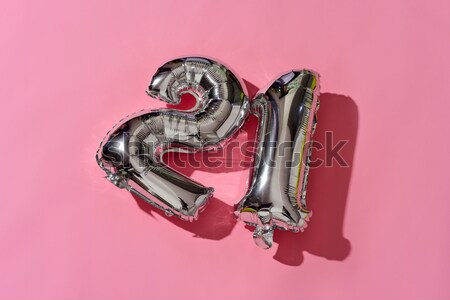 number 21 and text I love you in a balloon Stock photo © nito