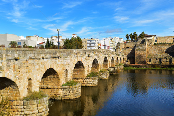 Puente Romano bridge in Merida, Spain Stock photo © nito