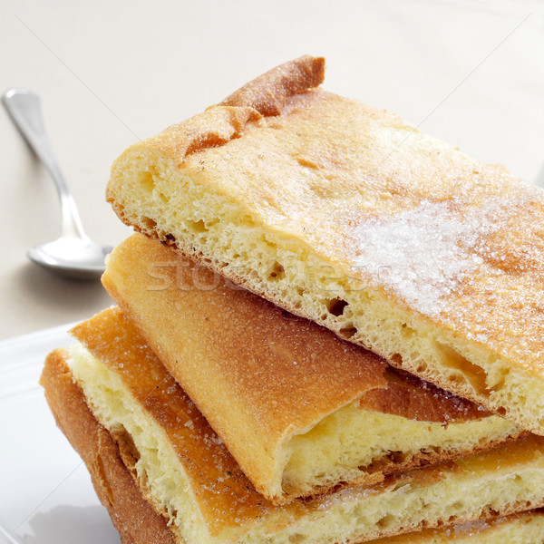 coca de sucre, typical sweet flat cake from Catalonia, Spain Stock photo © nito