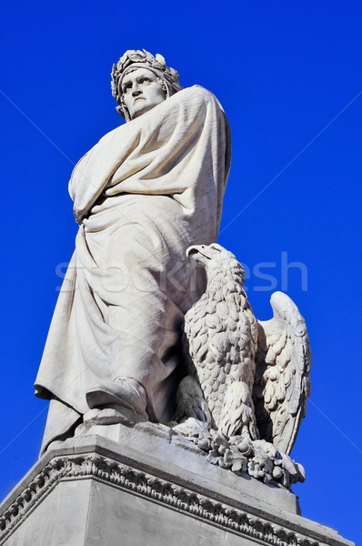 nineteenth century sculpture of Dante Alighieri in Florence, Ita Stock photo © nito